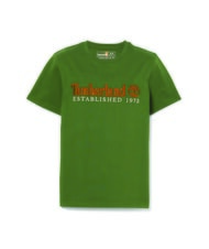TIMBERLAND ESTABILISHED 1973 Tricou din bumbac negru/verde de pădure - tricou - 4