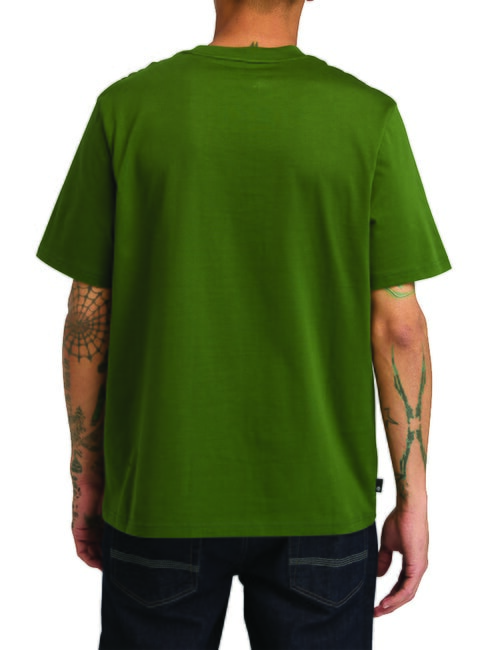 EMBROIDERY TONAL Tricou din bumbac negru/verde de pădure - tricou