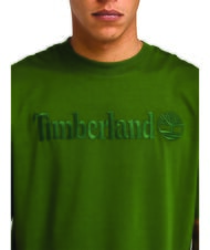 TIMBERLAND EMBROIDERY TONAL Tricou din bumbac negru/verde de pădure - tricou - 3