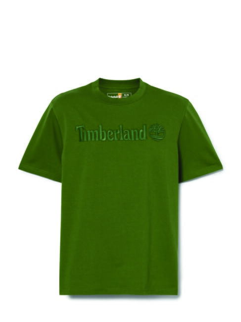 EMBROIDERY TONAL Tricou din bumbac negru/verde de pădure - tricou