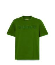TIMBERLAND EMBROIDERY TONAL Tricou din bumbac negru/verde de pădure - tricou - 4