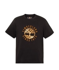 TIMBERLAND HOLIDAY FRONT GRAPHIC Tricou de bumbac BLACK - tricou - 4