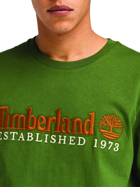 ESTABILISHED 1973 Tricou din bumbac negru/verde de pădure - tricou