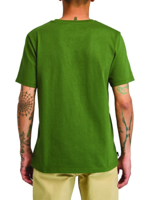 ESTABILISHED 1973 Tricou din bumbac negru/verde de pădure - tricou