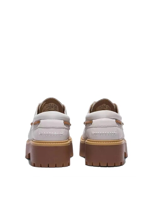 STONE STREET  Pantofi de barcă cu talpă înaltă bob plin alb - Pantofi femei