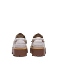 TIMBERLAND STONE STREET  Pantofi de barcă cu talpă înaltă bob plin alb - Pantofi femei - 3