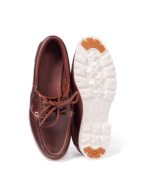 NOREEN LITE Pantofi de barcă din piele bere de rădăcină - Pantofi femei