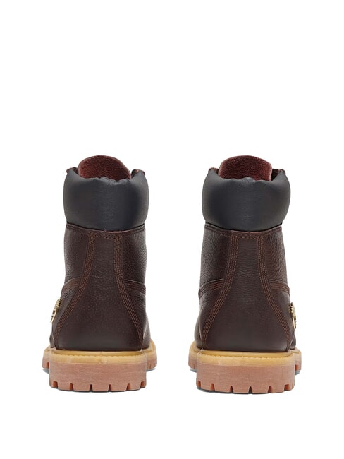 PREMIUM 6 INCH  Ghete din piele căptușită p&acirc;nă la gleznă maro &icirc;nchis la culoare, fibră integrală, cu negru - Pantofi femei