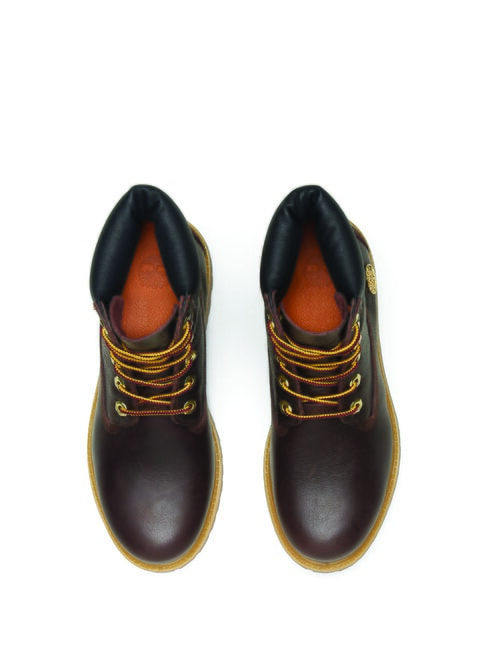 PREMIUM 6 INCH  Ghete din piele căptușită p&acirc;nă la gleznă maro &icirc;nchis la culoare, fibră integrală, cu negru - Pantofi femei