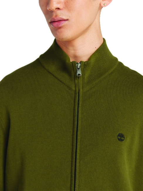 WILLIAMS RIVER Pulover cu fermoar darkoliv - Pulovere pentru bărbați