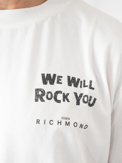 RENENS Tricou din bumbac cu imprimeu aproape alb - tricou