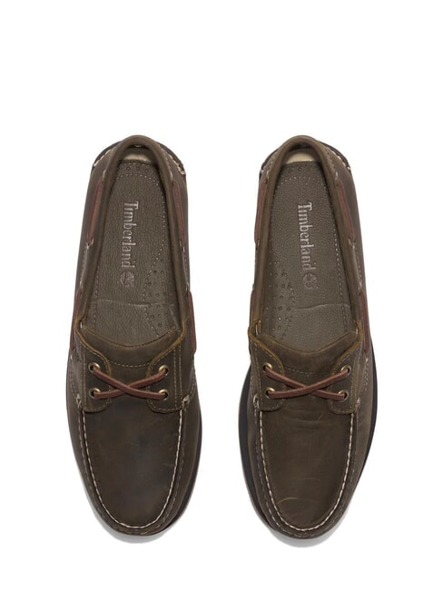 CLASSIC BOAT  Pantofi din piele intoarsa măsline - Pantofi bărbați