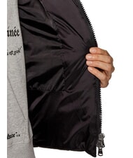 CANADIAN EUGENIE Jachetă scurtă din satin cu puf și glugă negru - Jachete de puf pentru femei - 5