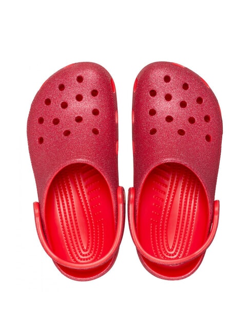 CLASSIC GLITTER CLOG W Sabot de papuci roșu-cireș - Pantofi femei