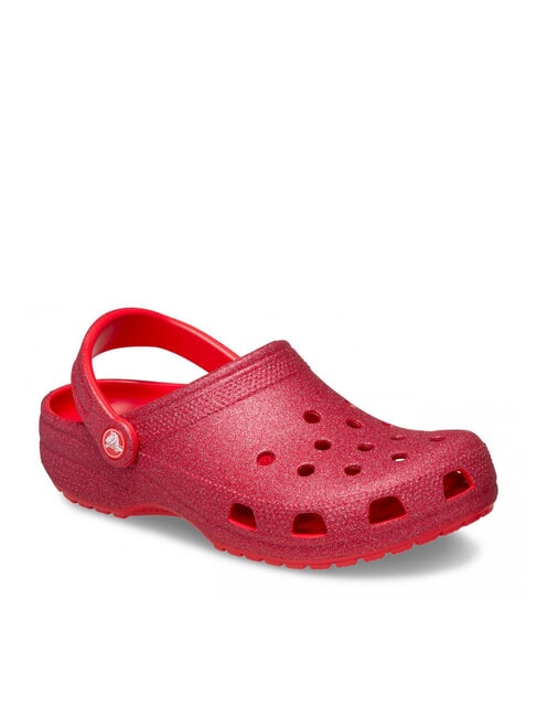 CLASSIC GLITTER CLOG W Sabot de papuci roșu-cireș - Pantofi femei