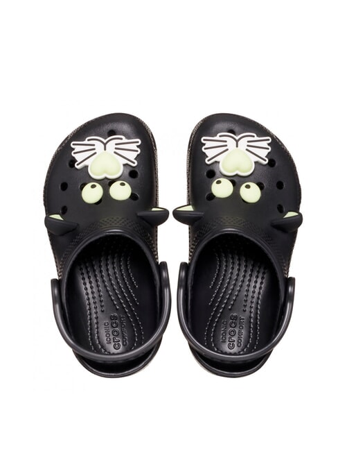 CLASSIC GLOW BLACK CAT CLOG T Sabot de papuci negru - Pantofi pentru bebeluși