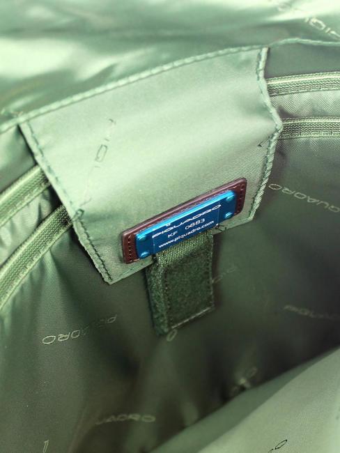 CAMPIONARIO - PAN  Servietă din piele pentru laptop de 15,6 inchi cu părul negru - Serviete birou