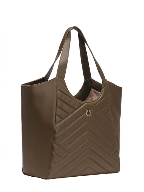 PUZZLE Geantă de umăr din piele cusută wren-aur antic - Genți femei