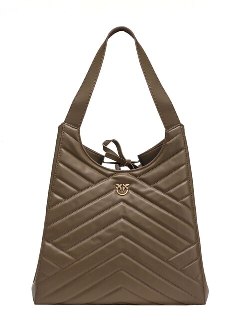 PUZZLE Geantă de umăr din piele cusută wren-aur antic - Genți femei