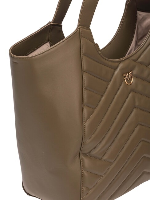 PUZZLE Geantă de umăr din piele cusută wren-aur antic - Genți femei