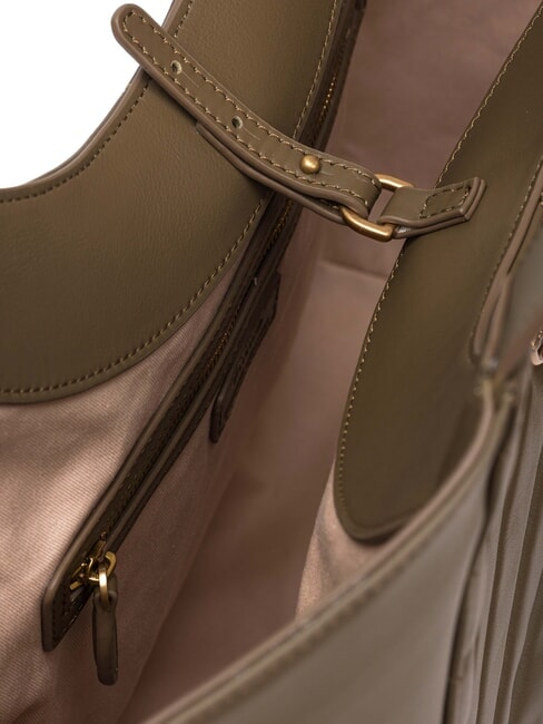 PUZZLE Geantă de umăr din piele cusută wren-aur antic - Genți femei