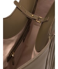 PINKO PUZZLE Geantă de umăr din piele cusută wren-aur antic - Genți femei - 5