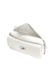 CALVIN KLEIN CK RE-LOCK Geantă de umăr cu buzunar crin alb - Genți femei - 5