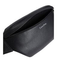 CALVIN KLEIN CK MUST Borsetă cu logo metalic pe negru - Borsete de brâu - 3