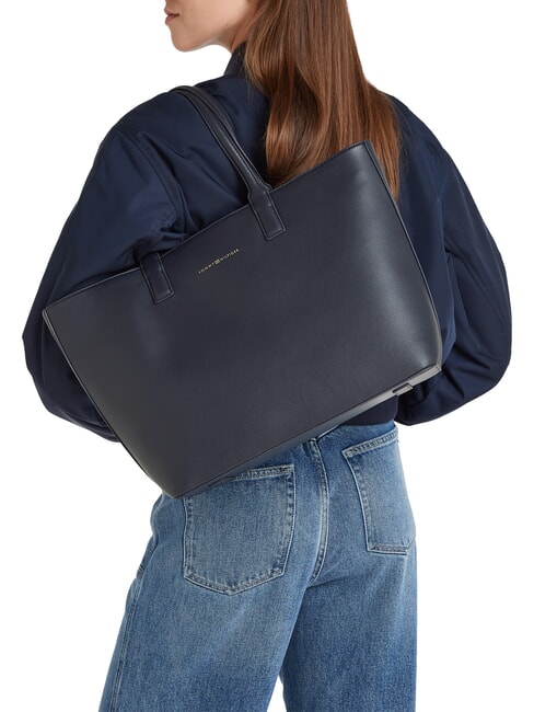 TH LOGOTAPE  Sacoșă de cumpărături albastru spațial/negru - Genți femei