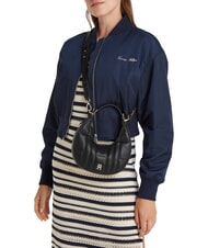 TOMMY HILFIGER TH FEMININE Geantă mini cu curea de umăr negru - Genți femei - 5