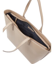 TOMMY HILFIGER TH LOGOTAPE  Sacoșă de cumpărături taupe de coastă - Genți femei - 3