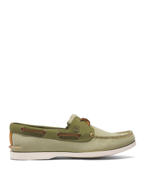 CLASSIC BOAT  Pantofi din piele intoarsa verde deschis - Pantofi bărbați