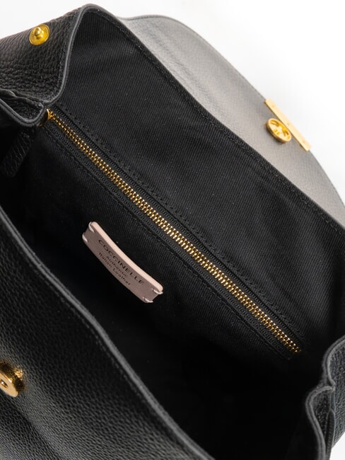 PRIMROSE Rucsac din piele ciocănită negru - Genți femei