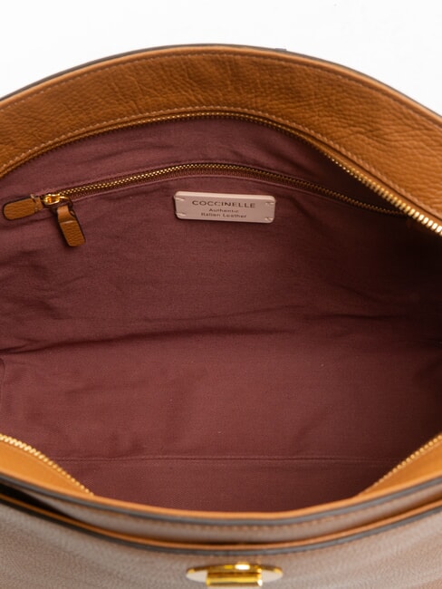 LIYA Geantă de umăr din piele ciocănită CUIR - Genți femei