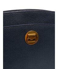 COCCINELLE LIYA Geantă de umăr din piele ciocănită albastru miezul nopții - Genți femei - 5