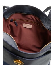 COCCINELLE LIYA Geantă de umăr din piele ciocănită albastru miezul nopții - Genți femei - 6