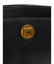 COCCINELLE LIYA Geantă de umăr din piele ciocănită negru - Genți femei - 5