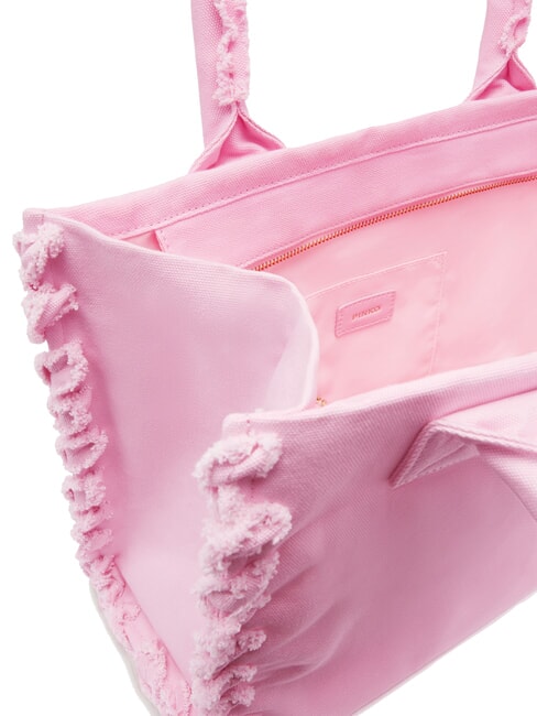 BEACH Geantă de cumpărături din pânză reciclată roz dulce liliac-auriu antic - Genți femei