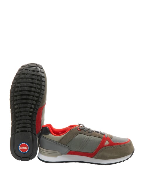 SUPREME COLORS  Adidași gri închis/roșu/gri deschis - Pantofi pentru bebeluși