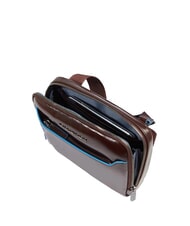 PIQUADRO BLUE SQUARE Geantă de piele MAHOGANY - Genți de umăr bărbați - 4