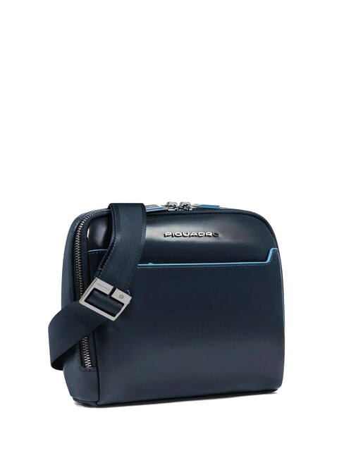 BLUE SQUARE Geantă de piele albastru - Genți de umăr bărbați