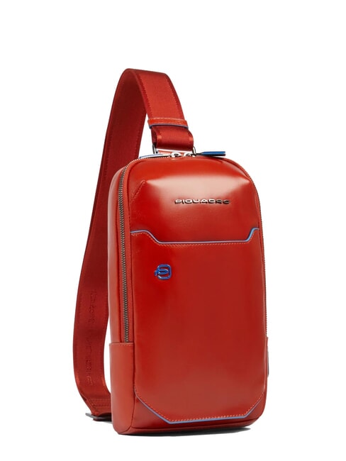 BLUE SQUARE Rucsac din piele cu un singur umăr piele4 - Genți de umăr bărbați