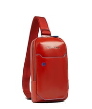 PIQUADRO BLUE SQUARE Rucsac din piele cu un singur umăr - Genți de umăr bărbați