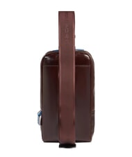 PIQUADRO BLUE SQUARE Rucsac din piele cu un singur umăr MAHOGANY - Genți de umăr bărbați - 3