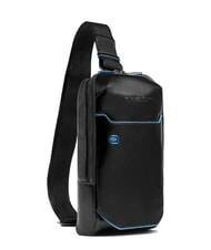 PIQUADRO BLUE SQUARE Rucsac din piele cu un singur umăr - Genți de umăr bărbați