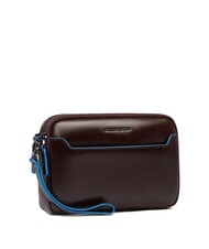 PIQUADRO BLUE SQUARE Geantă de m&acirc;nă din piele pentru bărbați MAHOGANY - Husă pentru tabletă și organizator - 2