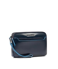 PIQUADRO BLUE SQUARE Geantă de m&acirc;nă din piele pentru bărbați albastru - Husă pentru tabletă și organizator - 2