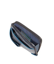PIQUADRO BLUE SQUARE Geantă de m&acirc;nă din piele pentru bărbați albastru - Husă pentru tabletă și organizator - 4