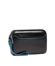 PIQUADRO BLUE SQUARE Geantă de m&acirc;nă din piele pentru bărbați negru - Husă pentru tabletă și organizator - 2