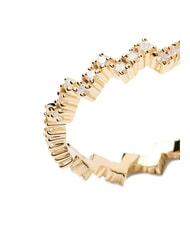 PDPAOLA THE NEW ESSENTIALS THE ZIPPER Inel placat cu aur și zirconiu - Inele